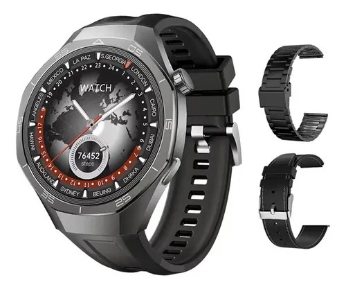 Smart Watch Reloj Kalobee SK40 3 Mallas Amoled Metal Control Salud Nfc