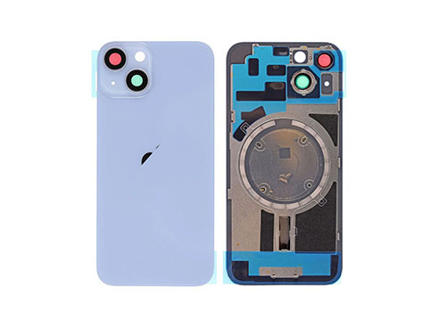 Tapa Bateria Trasera iPhone 14 Azul C/lentes de camaras