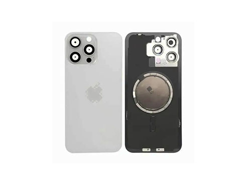 Tapa Bateria Trasera iPhone 15 PRO MAX Blanco C/lentes de camaras