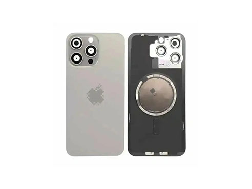 Tapa Bateria Trasera iPhone 15 PRO MAX Natural C/lentes de camaras