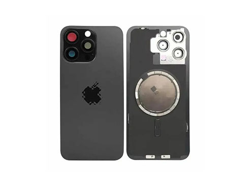 Tapa Bateria Trasera iPhone 15 PRO MAX Negro C/lentes de camaras