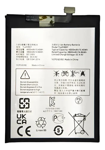 Bateria TCL TLP038D7 20 / 20E / L10 LITE / 10L / 305 /20Y ORIGINAL