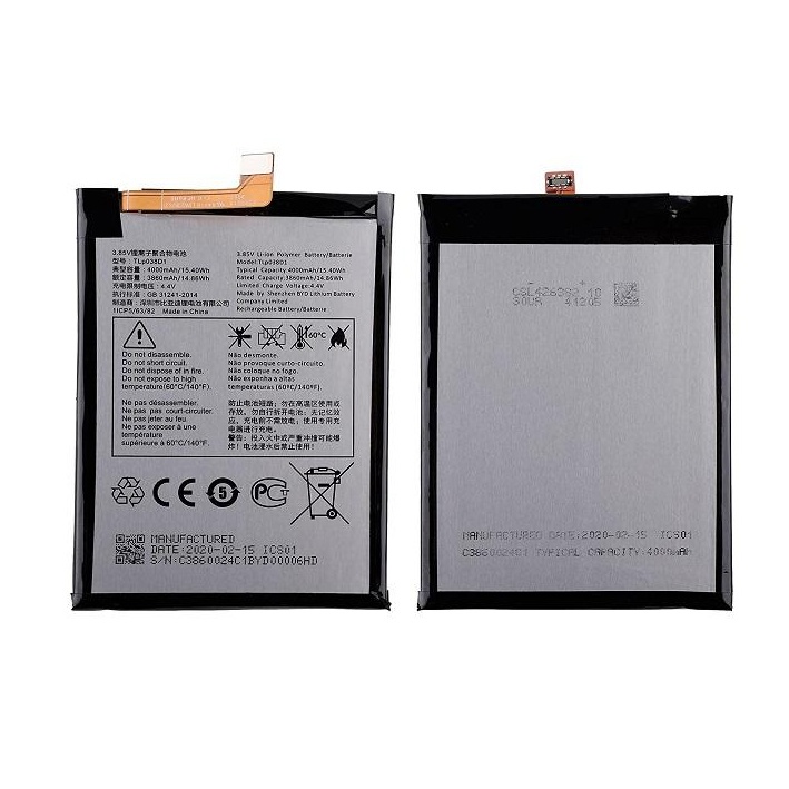 Bateria TCL TLP038D1 10SE - L10 PLUS - T PRO -1L / ALCATEL 3H - 1S - 1SE OR