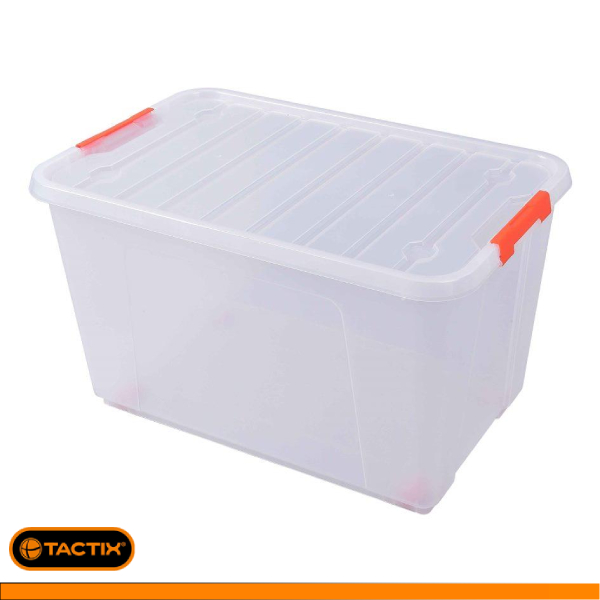 320282-Caja de Almacenamiento Multiusos Transparente de 52L