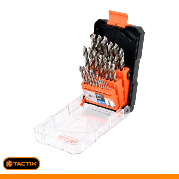 410182-Juego de 25 Brocas de Metal HSS