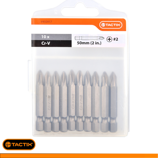 450917-Juego de Puntas de 10 Piezas CR-V (2 Pulg)  50 MM