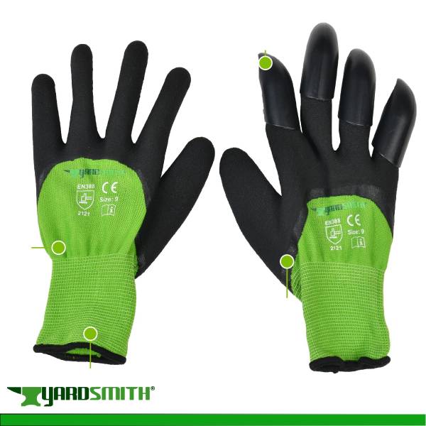 691110-Guantes Jardín con Protectores ABS en Dedos