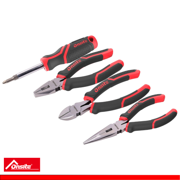 700085-Juego de 4 Alicates 1 Destornillador 160MM (6 Pulg)