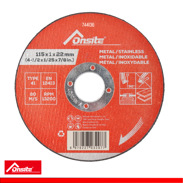 744136-Disco de Corte SS/INOX - 115×1×22.2MM
