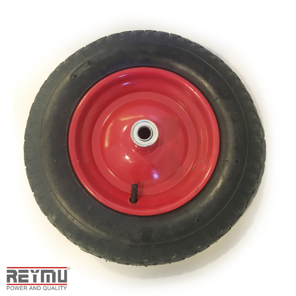 RM5501-Rueda Neumática P/Carretilla 350X3,5-4. Diámetro Interno 17mm. (Llan