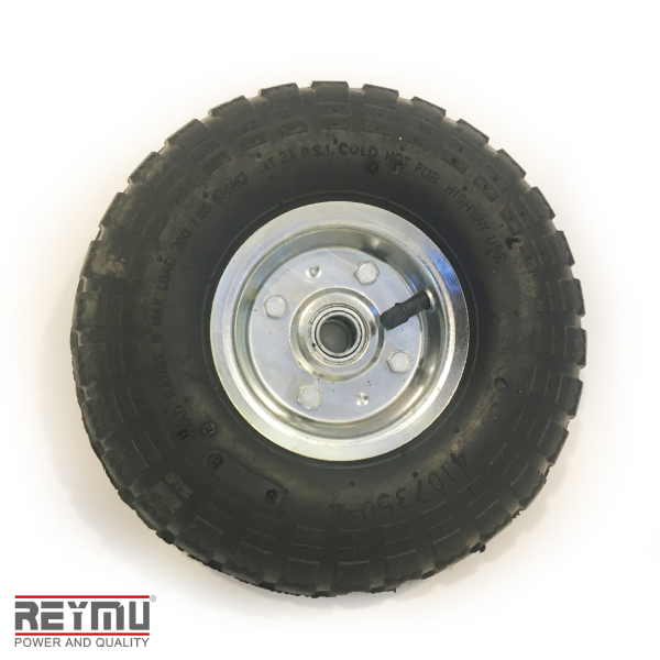 RM5502-Rueda Neumática Portabulto 250X3,5-4. Diámetro Interno 19mm. (Llanta